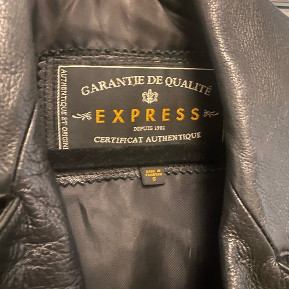 Vintage Express mid-length 100% Leather Jacket - Picture 2 of 4